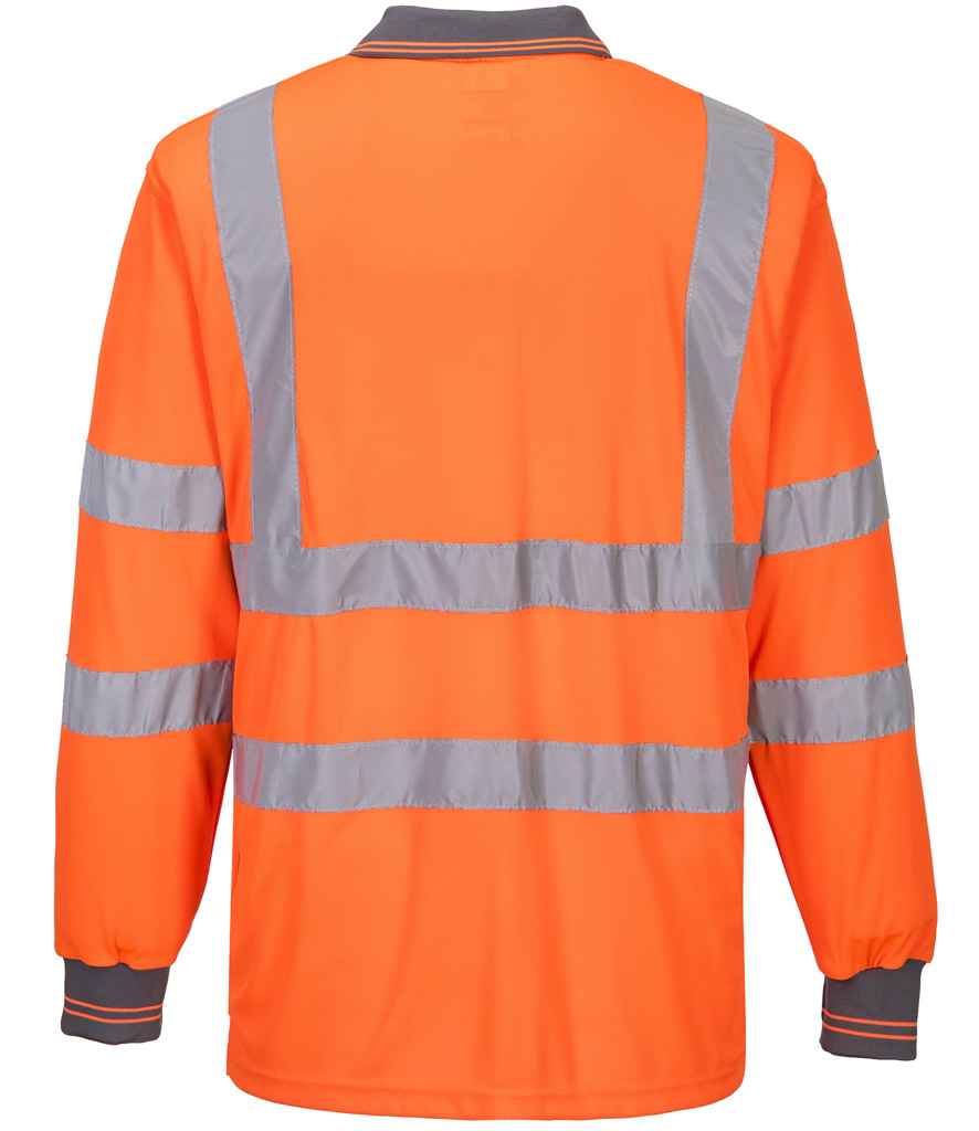 portwest hi vis long sleeve polo shirt