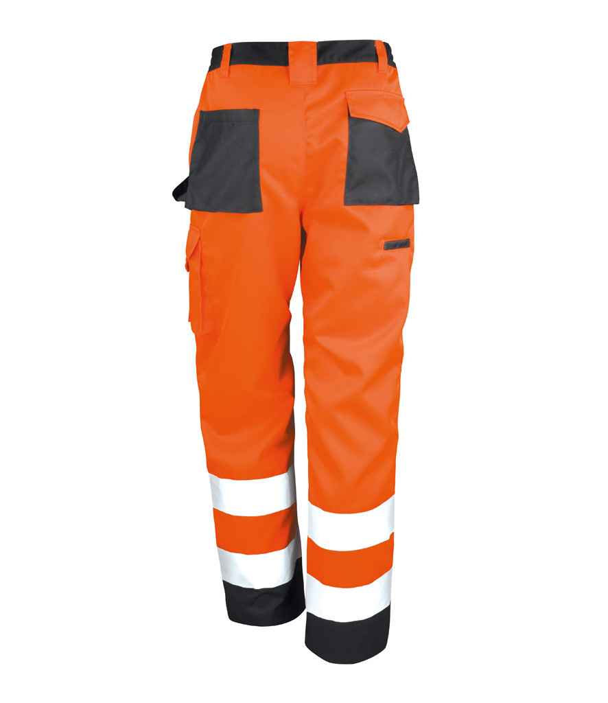 result safe guard hi vis cargo trousers
