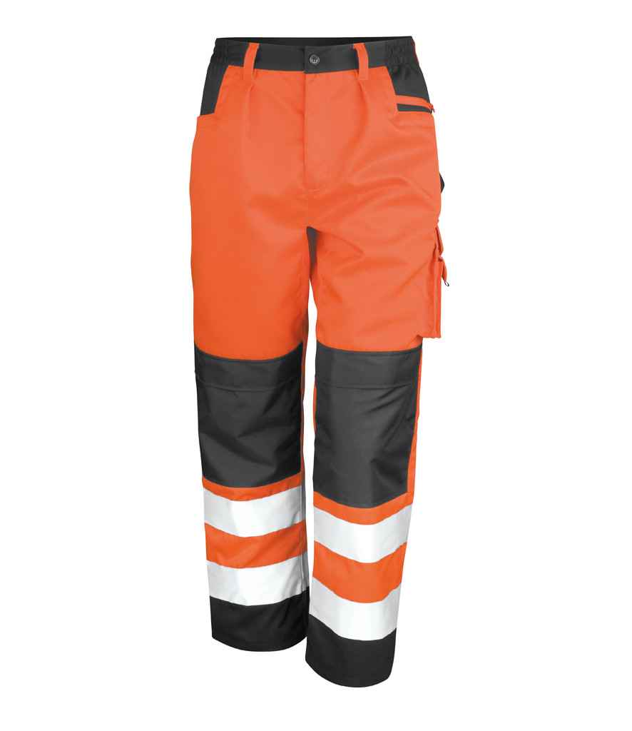 result safe guard hi vis cargo trousers
