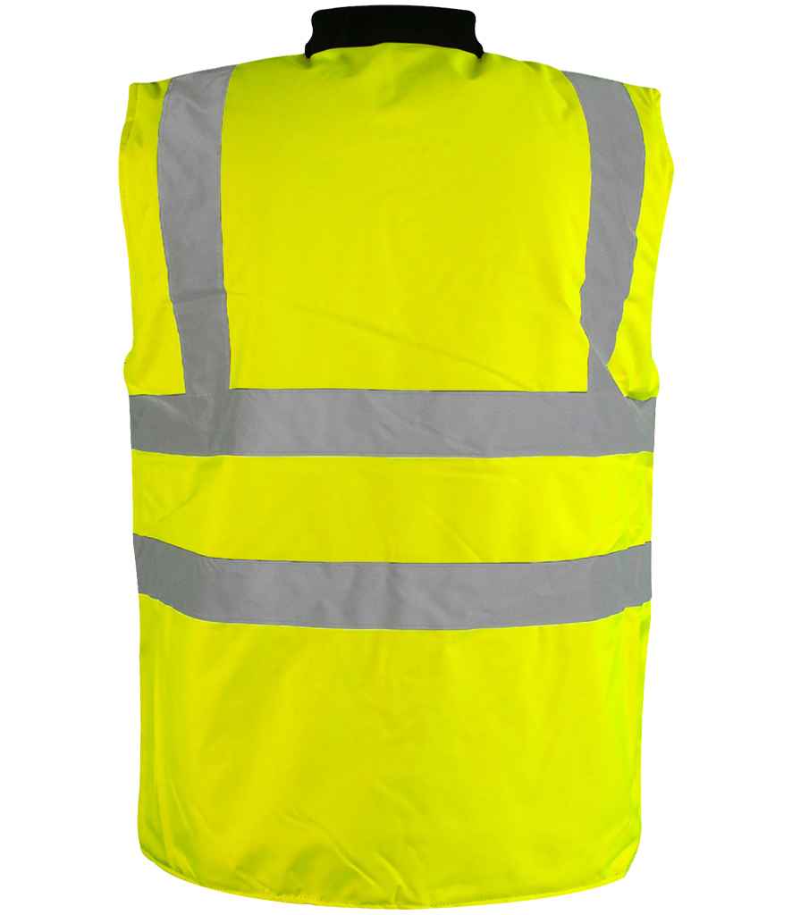 warrior hi vis reversible bodywarmer