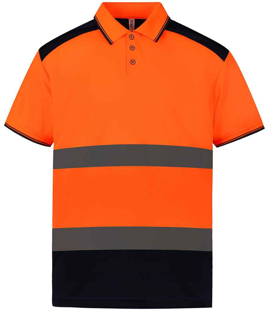 yoko two tone short sleeve polo shirt