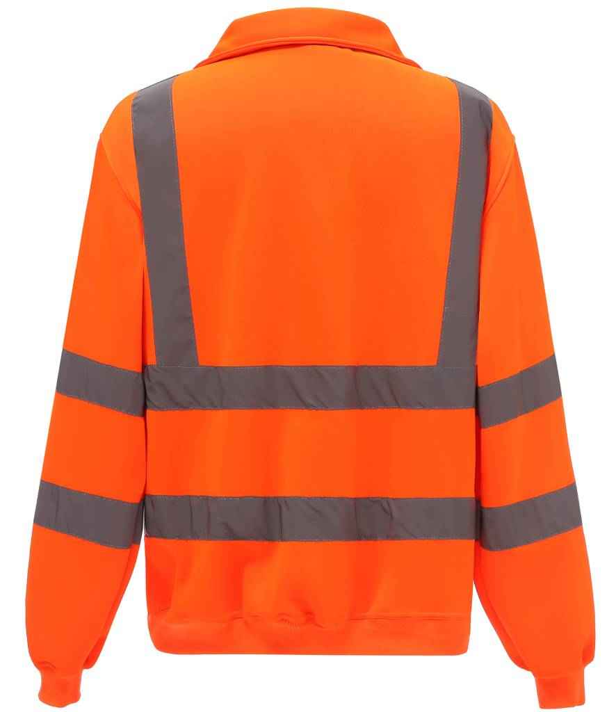 yoko hi vis zip neck sweatshirt