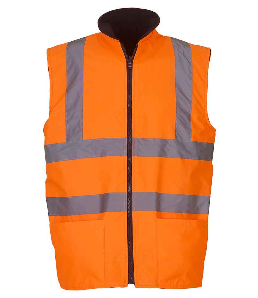 yoko hi vis reversible fleece bodywarmer