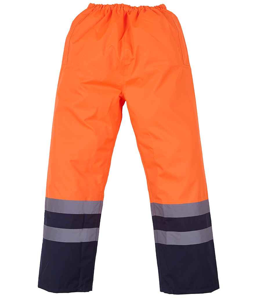 yoko hi vis two tone waterproof overtrousers