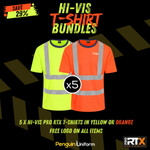 5 x PRO RTX Hi-Vis T-Shirts