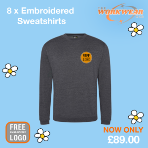 8 x Embroidered Sweatshirts